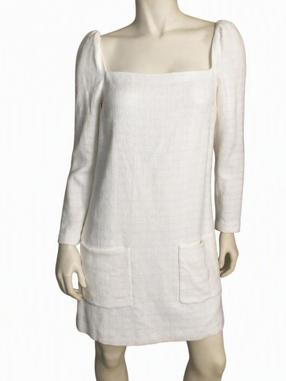 new VERONICA BEARD Dress, 6, Ivory Tweed, Mini/Short, Pockets, Lined, Zipper